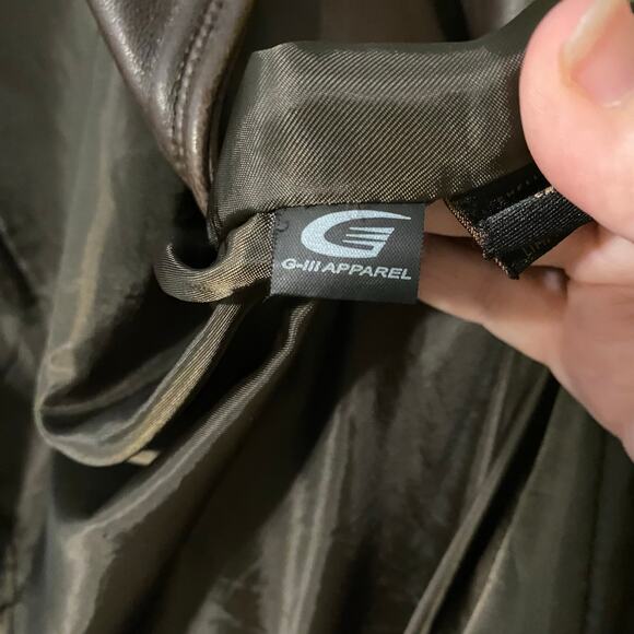 Siena Genuine Leather Jacket Chocolate Brown XL Button Front Mid-Length Coat - Picture 10 of 11